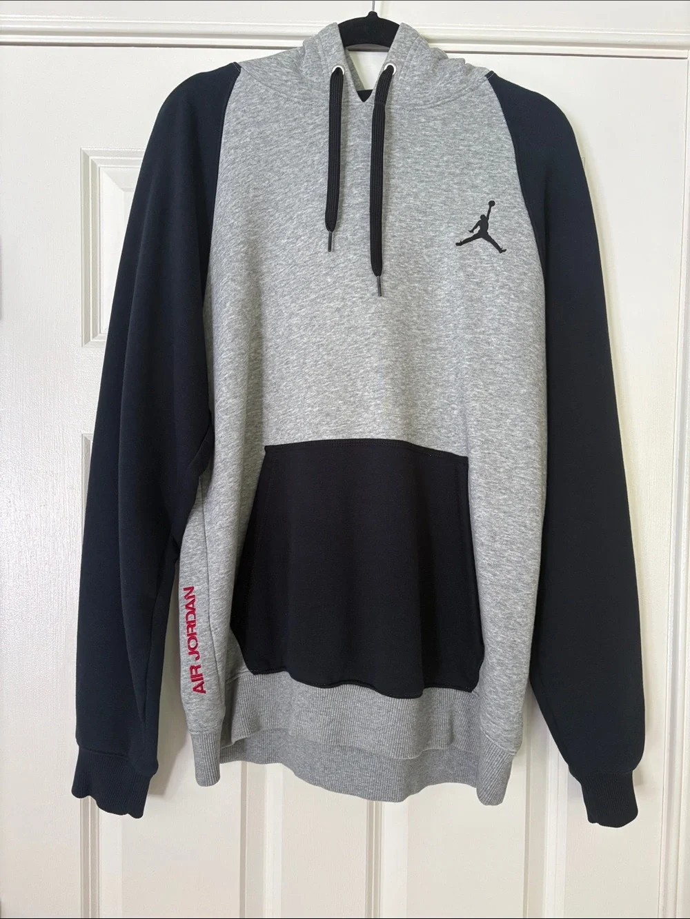 Jordan Gray & Black Hoodie with Logo on side